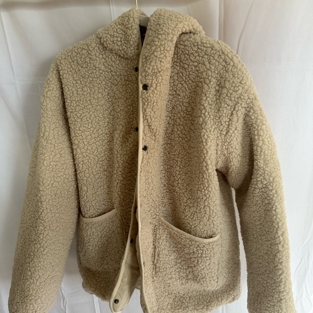 Cream Teddy Reversible Jacket